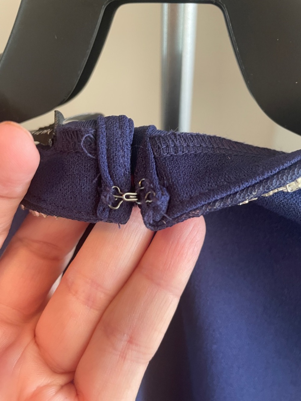 Ann Taylor Navy Long-Sleeve Jewel Neck Top - Picture 5 of 7
